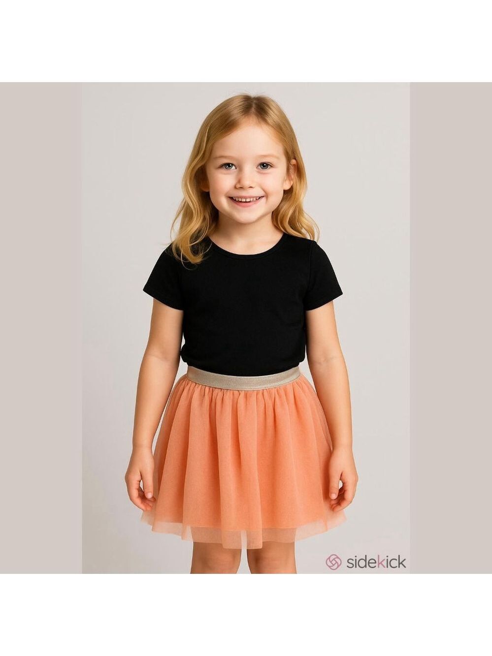 H&M Glittery Apricot Tulle Skirt Girls 8-10